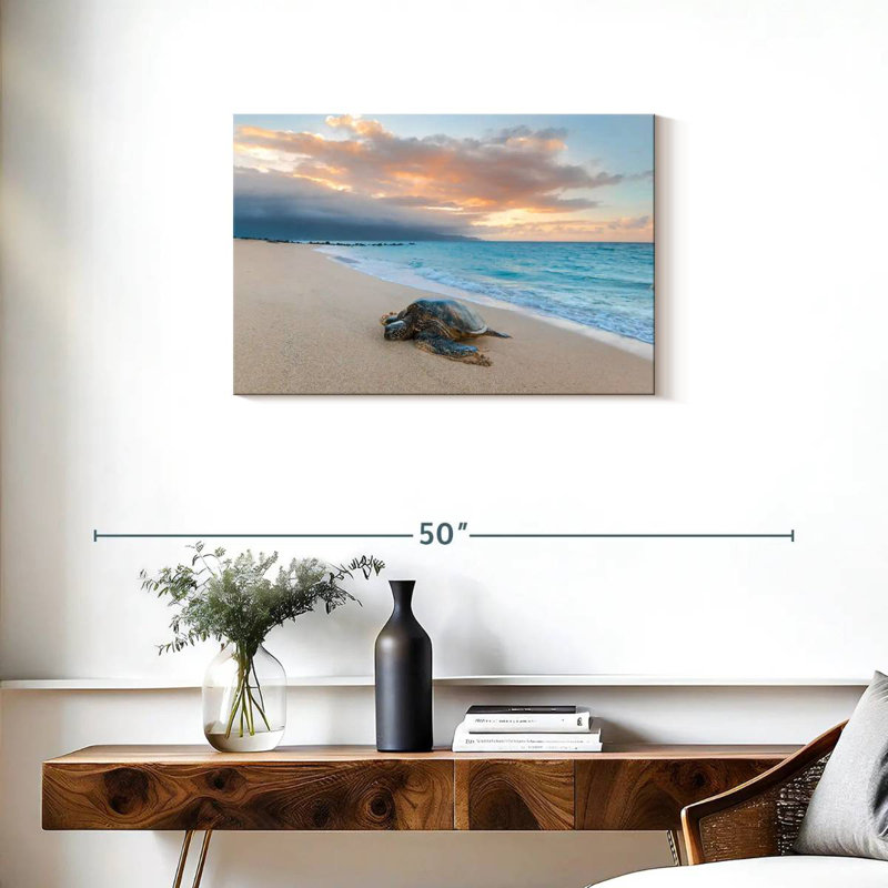 Turtle Sunset, 20" H x 30" W