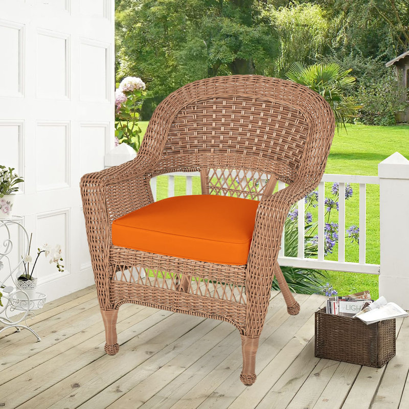 Arliss Steel Outdoor Lounge Chair, Orange, Honey