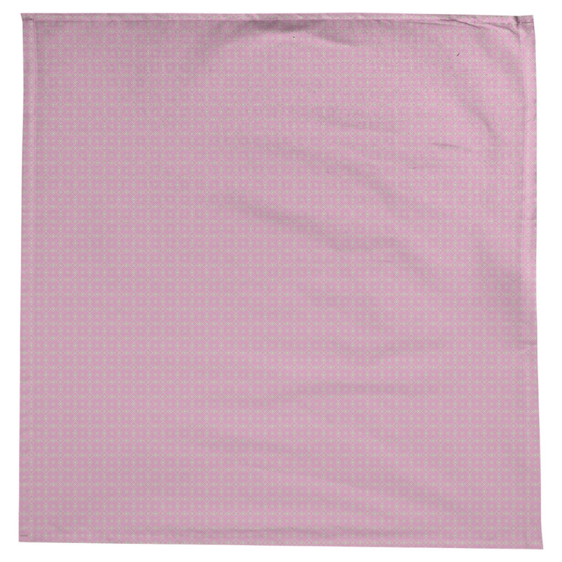 Nappe carrée en coton à motif géométrique 100% avicia, Rose / vert