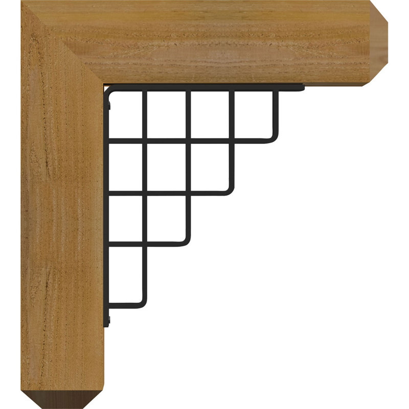 Support triple Ironcrest de 4 po Diane, H 16 po x P 14 po, Cèdre rouge de l'Ouest l 4 po x T 2 po (sciage br
