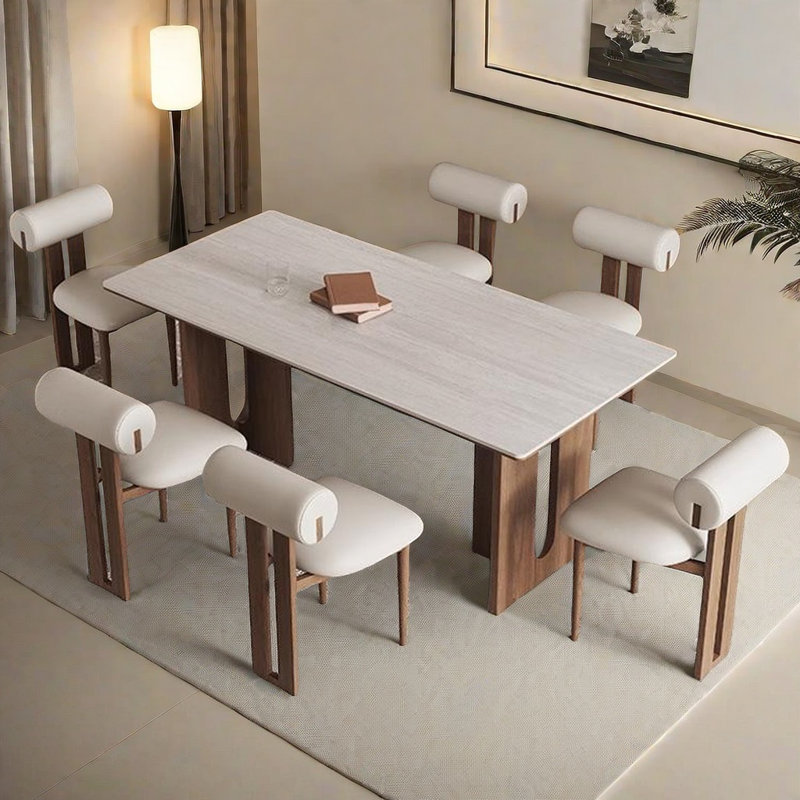 Ensemble de table et chaises de salle à manger de style rétro, H 29,52 po x L 55,11 po x l 31,49 po