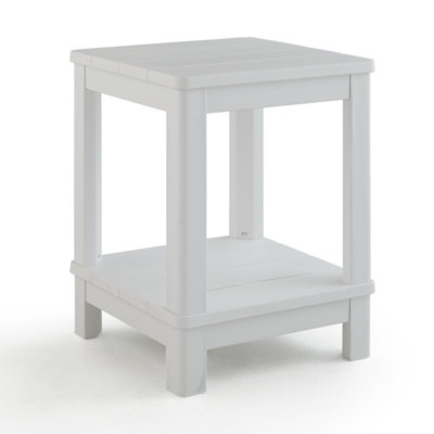 Keter Deluxe Adirondack Side Table Durable Resin Outdoor Double Tier Patio End Table (Choose Color)