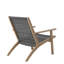 Ensemble de 2 fauteuils d'appoint de terrasse Rady, osier gris, bois massif brun