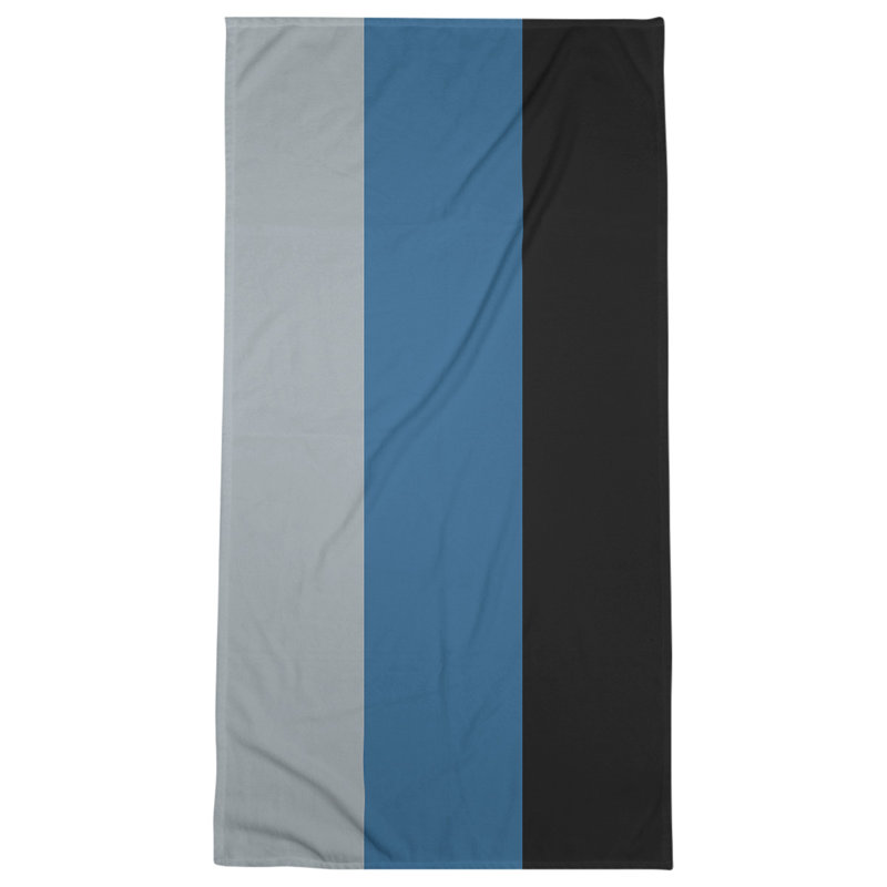 Columbus Lightweight Beach Towel, Microfiber, Silver/Blue/Black