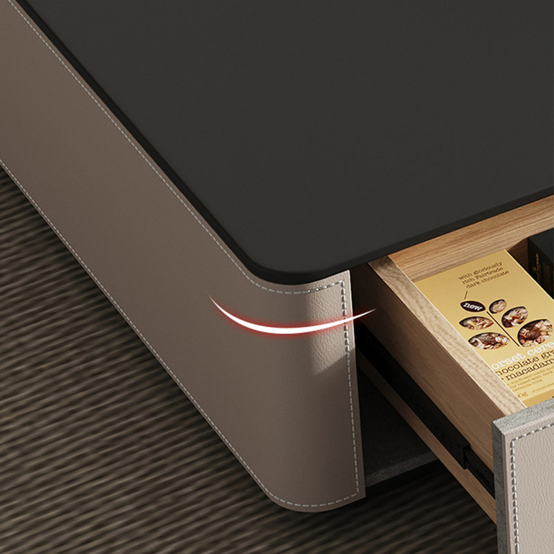Table basse légère et luxueuse de style rétro, H 13,77 po x L 51,18 po x l 27,55 po