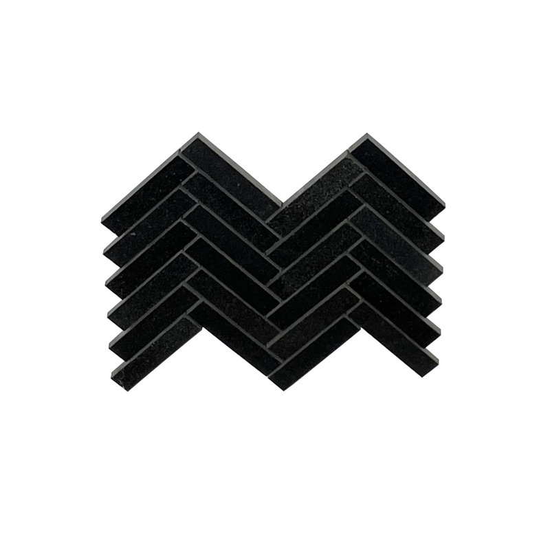 Carreau de sol et de mur en pierre naturelle granit noir absolu 1 po x 4 po