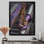 Ornement de musique mauve mauve saxophone II - décoration murale musique-527258548-527258549
