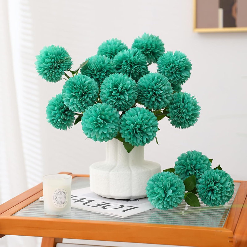 Bouquet de soie sarcelle