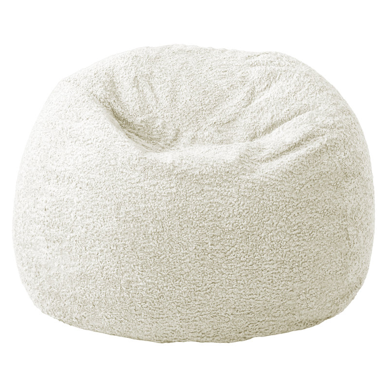 Polyester Classic Bean Bag, Ivory 100% Polyester