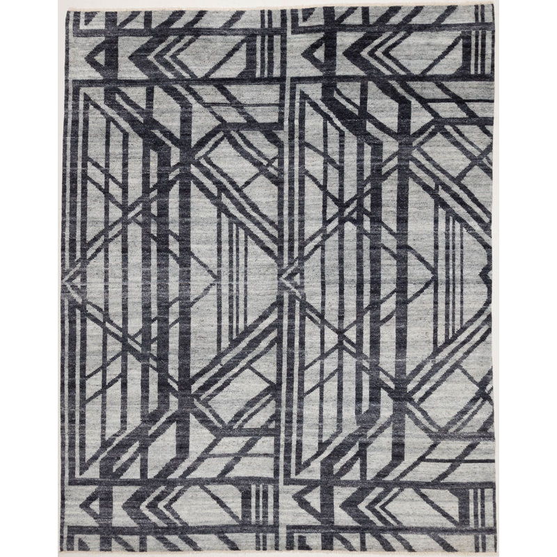 Hand Knotted Abstract Area Rug