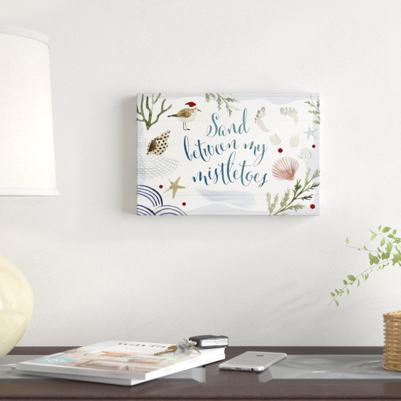 Sun-Kissed Christmas Collection A by Victoria Barnes - Typography Print, Wrapped Canvas, 20cm H x 30cm W