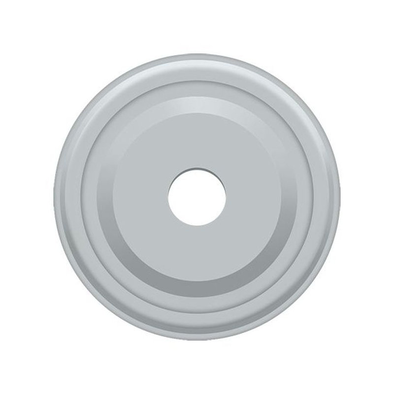 Plaque de base pour boutons Deltana BPRC100U26D; 1 po de diamètre; finition chrome satiné, Chrome brossé