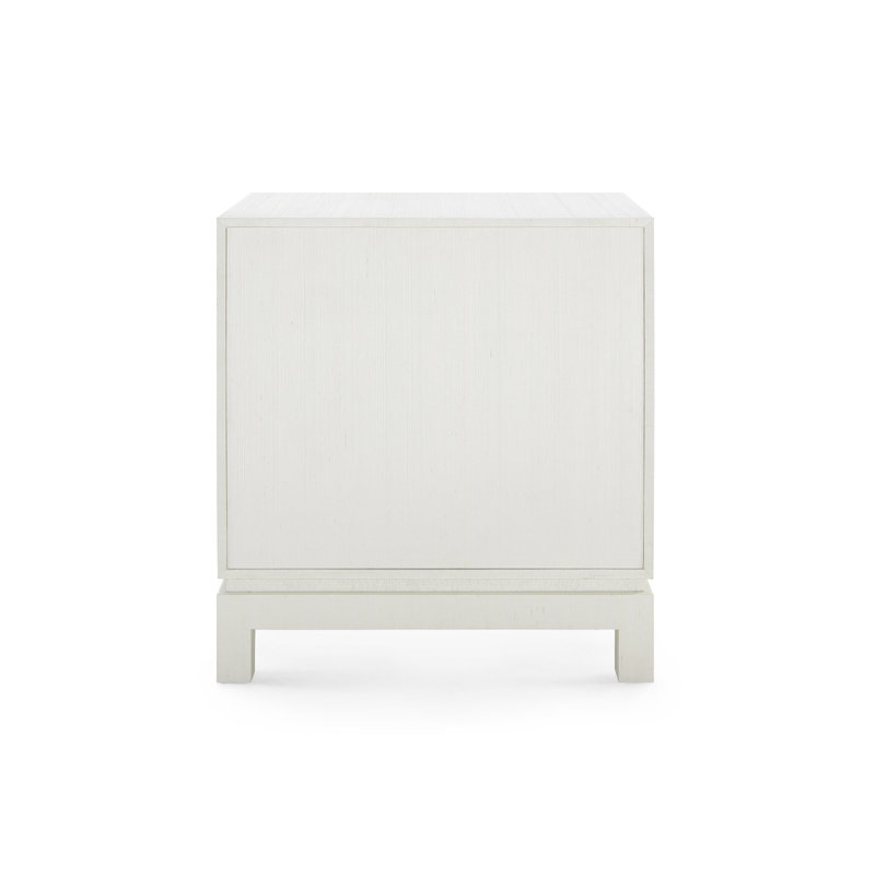 Florence 2-Drawer End Table, Sand White