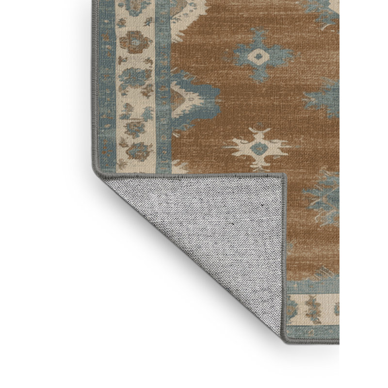 Tapis gris lavable à la machine, Rectangulaire 2 pi x 3 pi