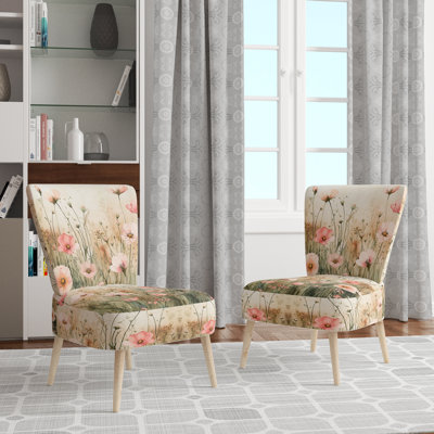 Chaise d'appoint Poppies - Chaise d'appoint Blush Poppy Field Whisper III