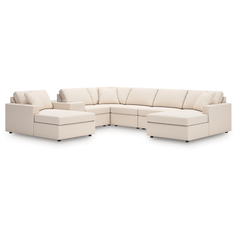 Canapé modulaire 7 pièces Modmax, Polyester blanc