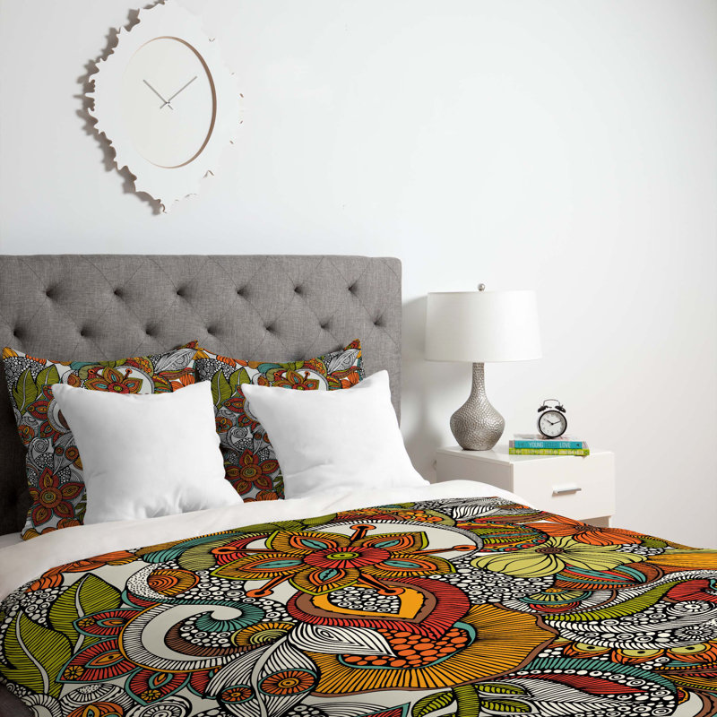 Valentina Ramos Traditional Polyester Floral Duvet Cover, King Duvet Cover, Lightweight