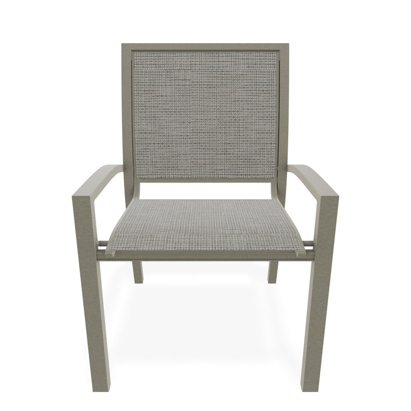 Kendall Sling Stacking Cafe Chair, Storm, Burke