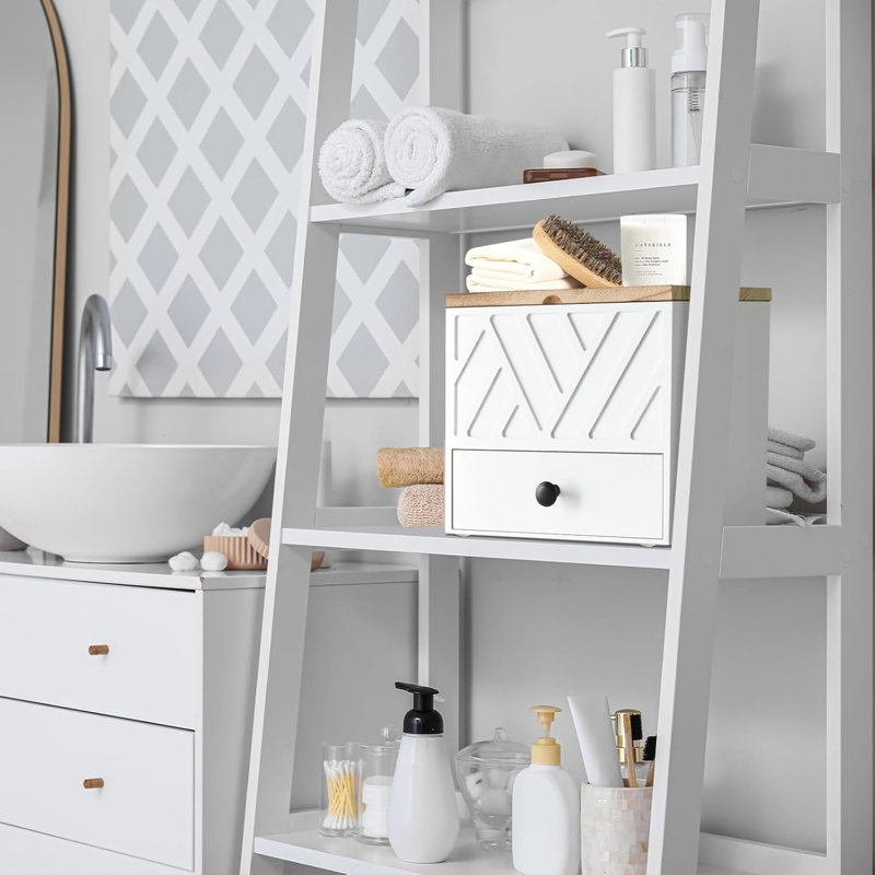 Organisateur de tampons en bois pour rangement de toilette