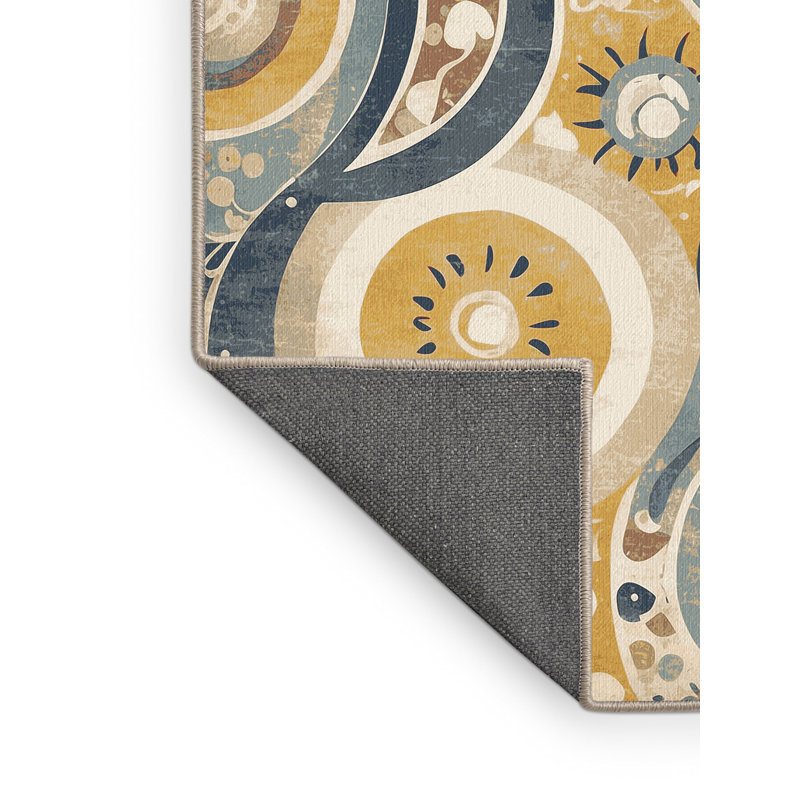 Retro Wiggle Rug, Rectangle 5' x 8'