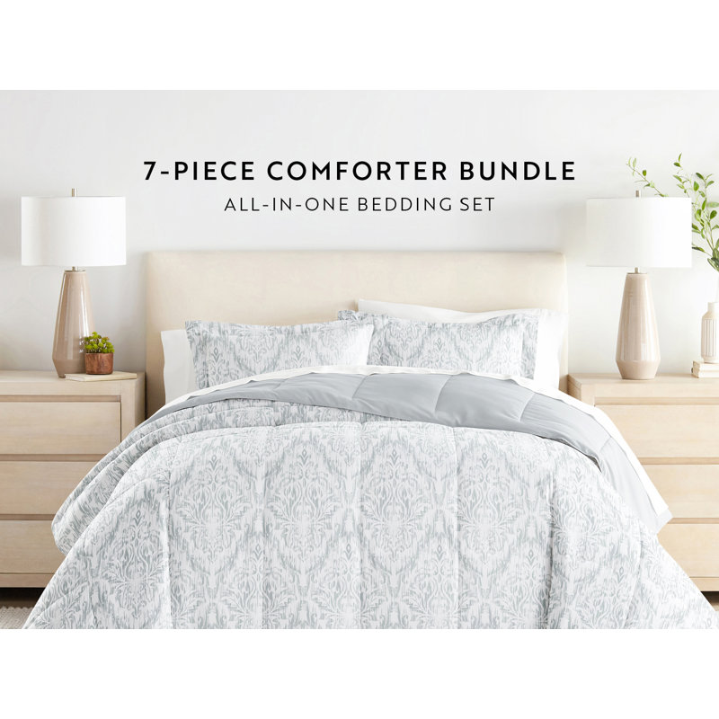 California King English Countryside Reversible Microfiber Bedding Set