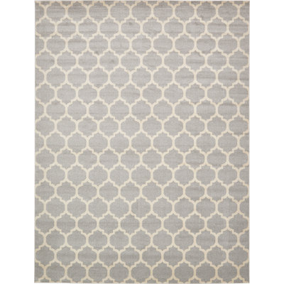 Tapis à motif géométrique gris Molly