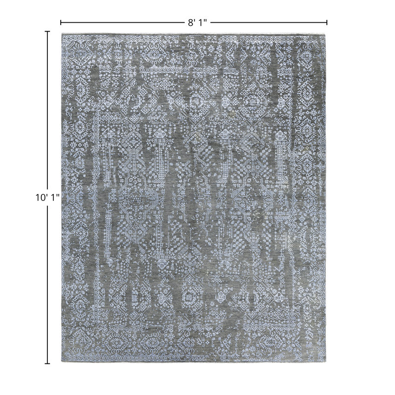 Overdyed One-of-a-Kind 8' 1" X 10' 1" Hand Knotted Area Rug