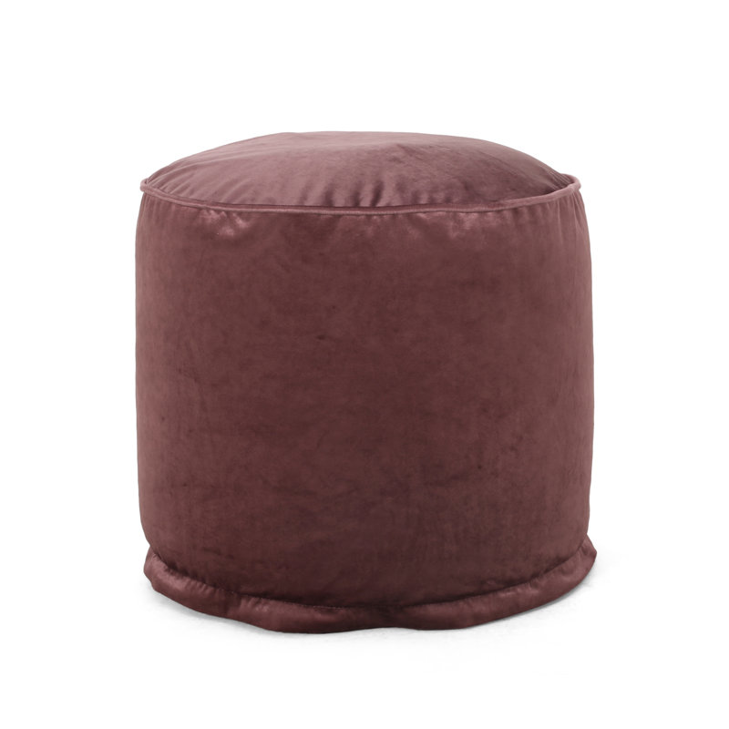 Velvet Pouf, Blush Pink Velvet