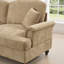 Canapé modulaire en chenille doux et confortable à 3 places avec accoudoirs évasés, volants amovibles, repose-pieds amovibles pour lire l'heure du coucher, canapé-lit classique, repose-pieds détachables, configurations multiples-119003204
