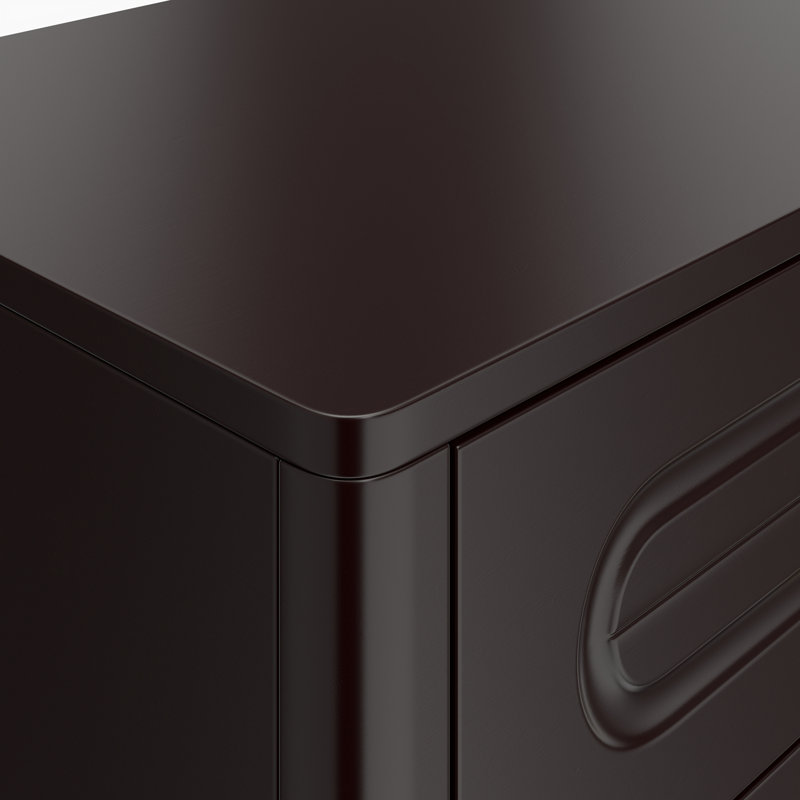Armoires d'appoint avec portes et tiroirs, Black