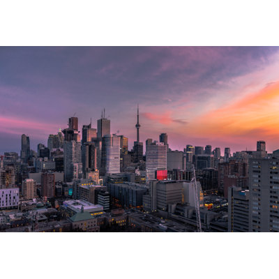 Ellina Sunset City Skyline - Wrapped Canvas Print