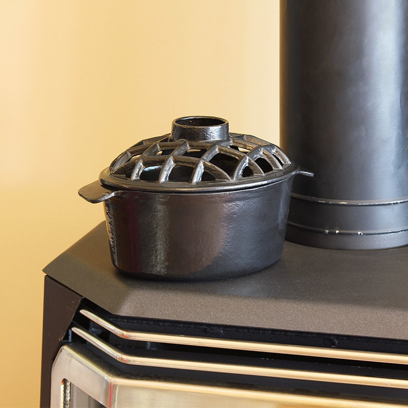 Hepp 0.55 Gal. Warm Mist Steam Tabletop Humidifier Cast Iron, Black