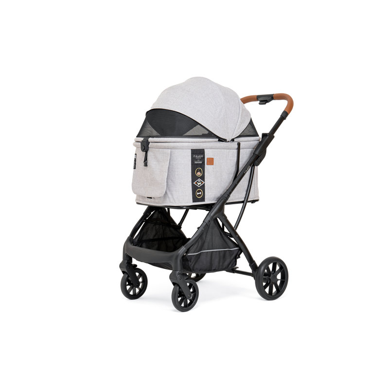 Fikago | Quick Folding Pet Stroller, Gray