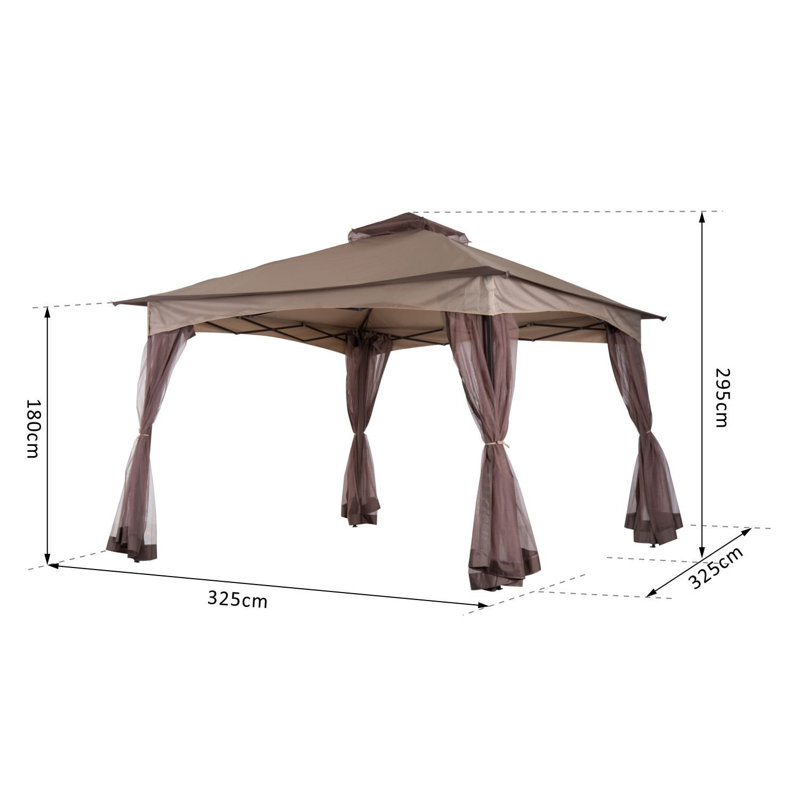 Callihan 3m x 3m Metal Patio Gazebo