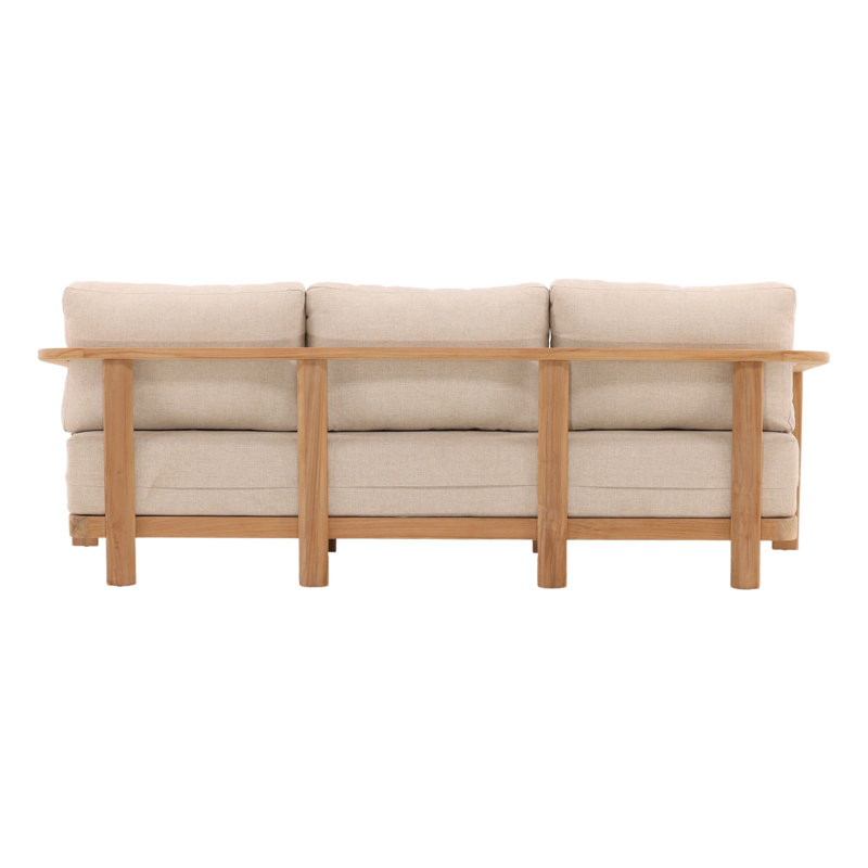 Redford 85" Wide Outdoor Patio Sofa, Sand