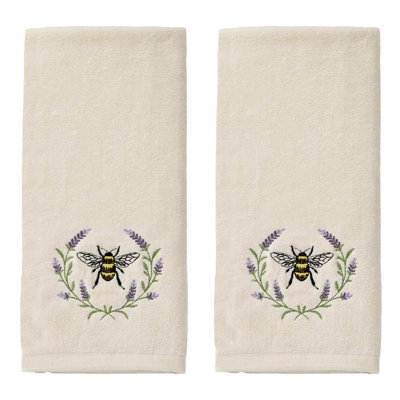 BEE LAVENDER EMB HAND-NATURAL