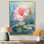 Rose, vert, tendre, floraison du matin, gloire du matin