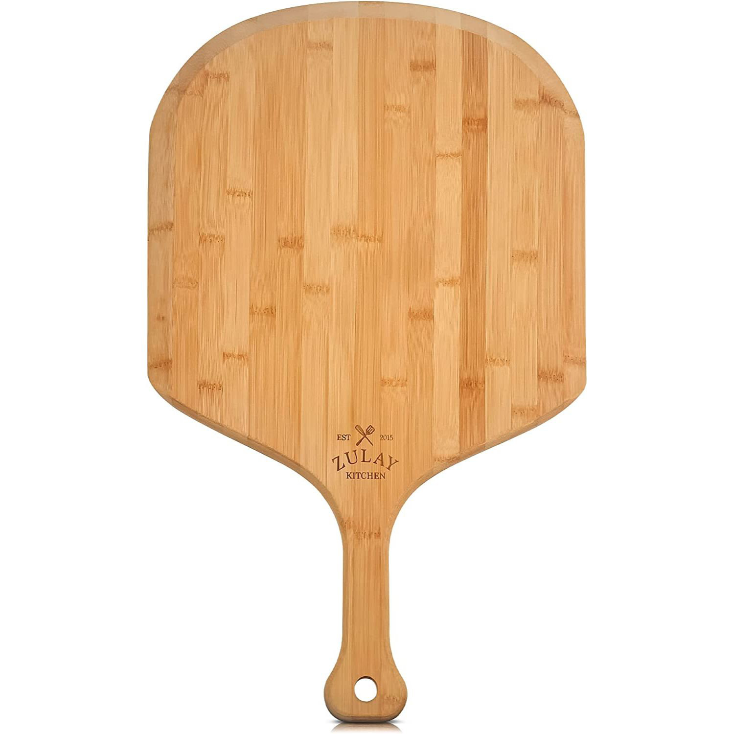 Wooden Pizza Spatula Paddle with Handle Hanging Pizza Cutting Board  Non-stick Versatile for Making Pizza Baking Bread