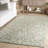 Marquee 511 Hand Tufted Wool/Cotton/Pet Yarn Floral Rug in Sage/Gray-108600452