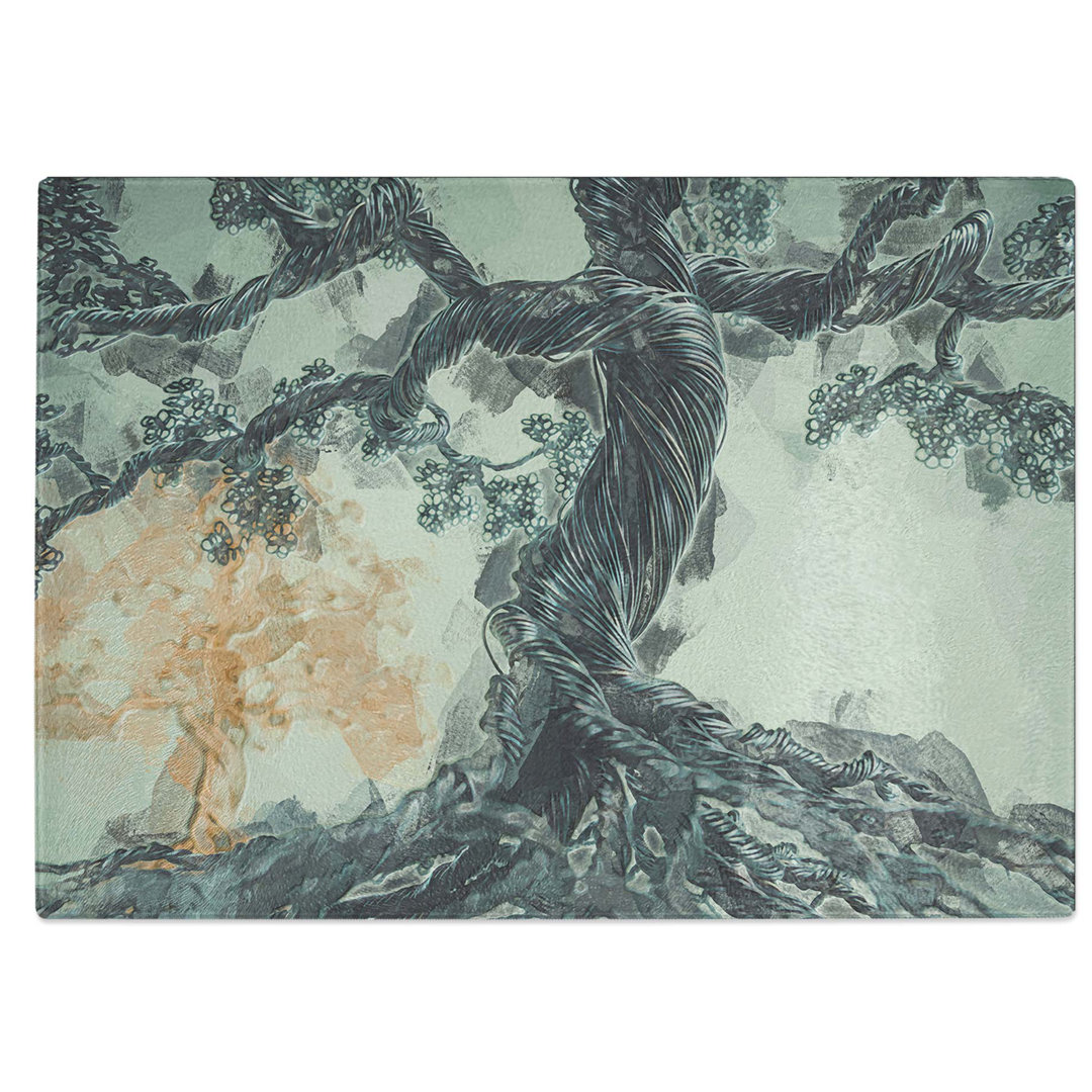 Tempered Glass Twister Trees in Abstract Chopping Board