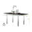 Tierra Modern Glass & Metal Extendable Dining Table Set & 6 Luxury Dining Chairs-2125250225-2117320462-2117320463