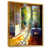 Toile avec cadre flottant or