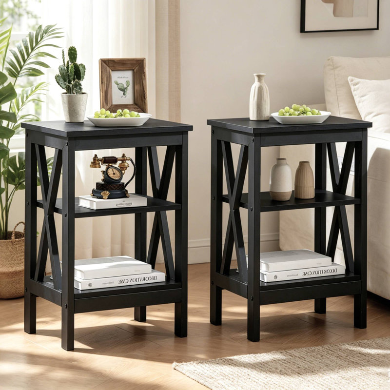 Morant End Table Set, Black