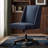 Upholstered Swivel Task Chair with Nailhead Trim-895862022