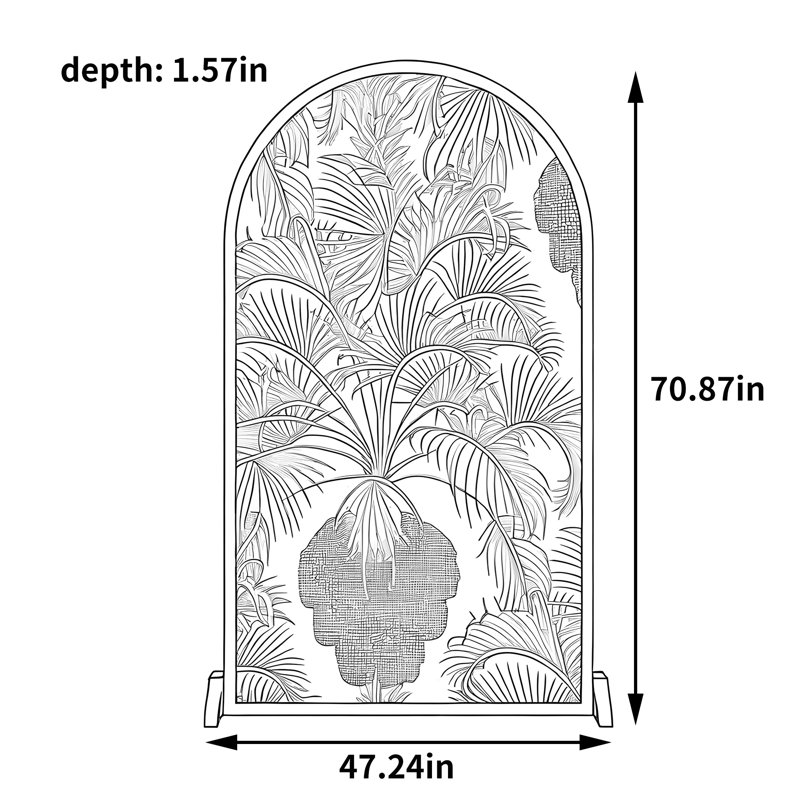 Dekoda, Brun / vert / beige, H 70,87 po x l 47,24 po x P 1,57 po