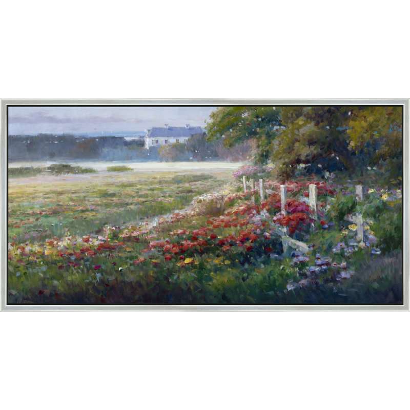 Field Of Stillness Print, Silver, 38" H x 74" W