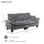 Canapé modulaire en chenille avec accoudoirs courbés