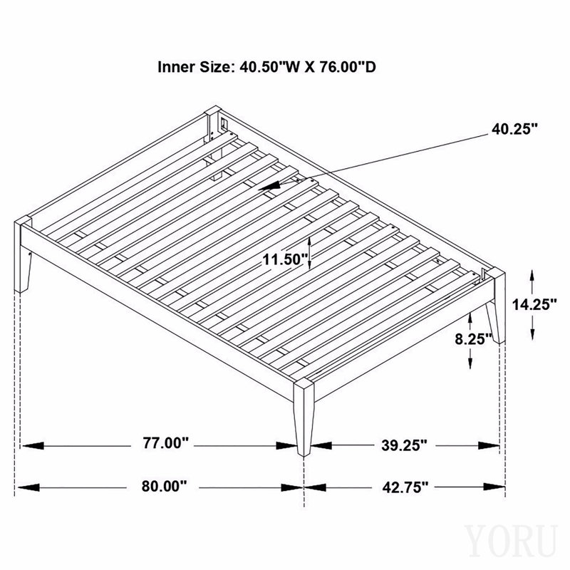 White Twin Platform Bed