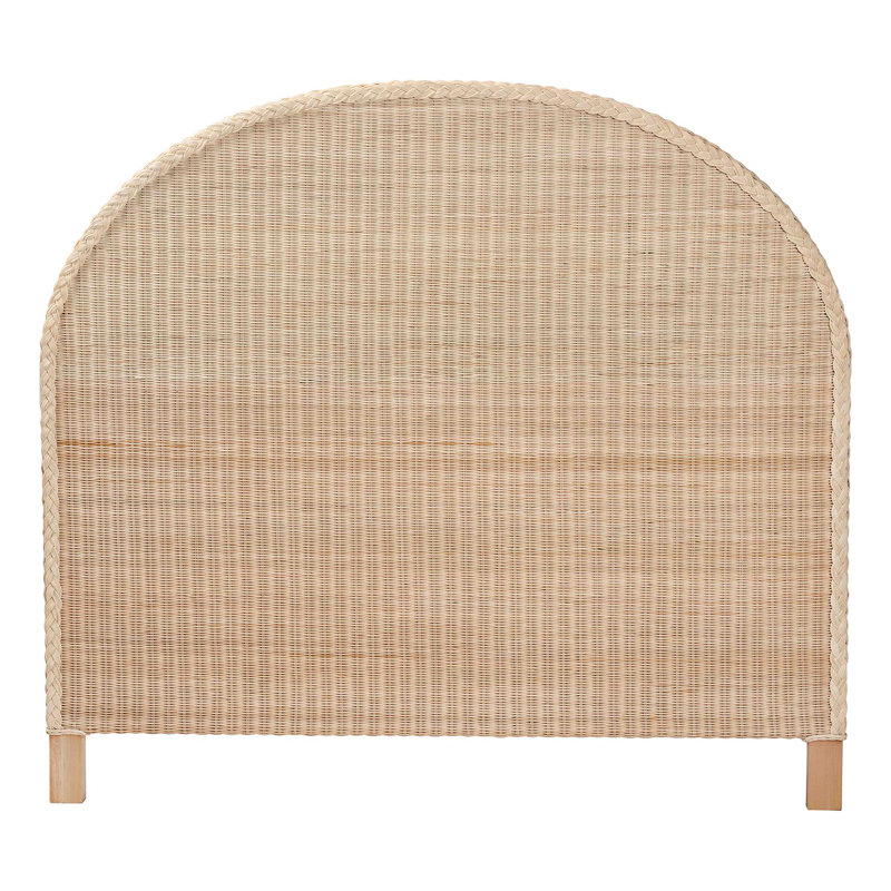 Camodeca Japandi Sun Bleached Rattan Standalone Headboard, Queen