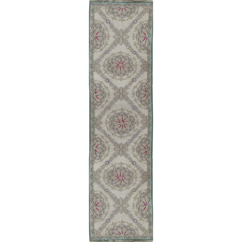 Tapis brun clair de haute qualité noué à la main